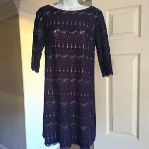 Jessica Howard Lace Overlay Dress